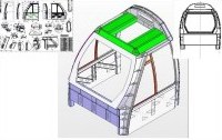 Sheet metal and structure design - Cabine